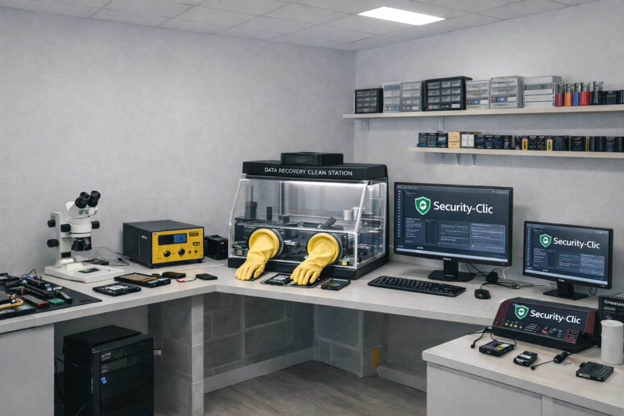 Laboratoire de récupération de données Security-Clic